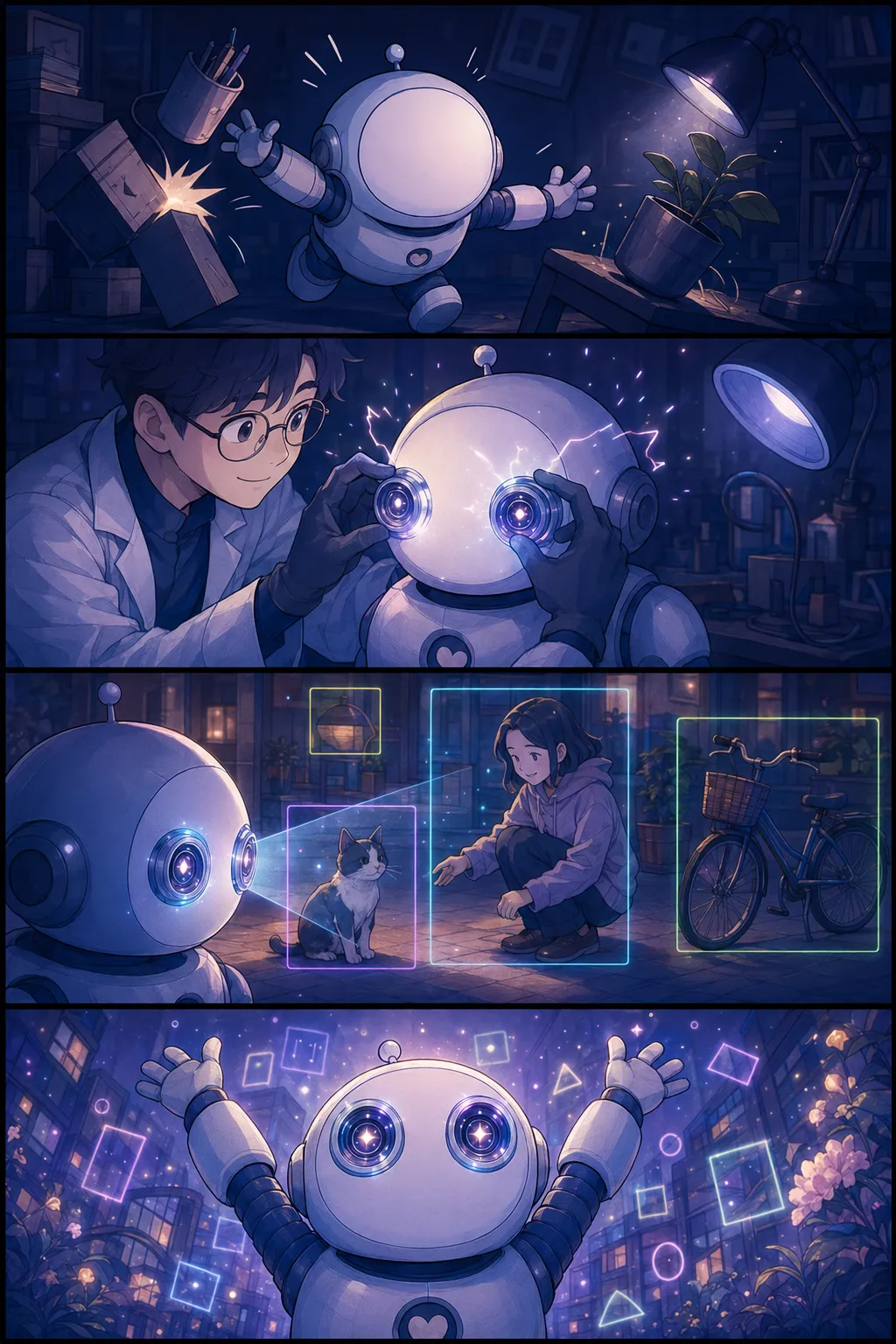 컴퓨터 비전 (Computer Vision) — 4컷 웹툰 설명