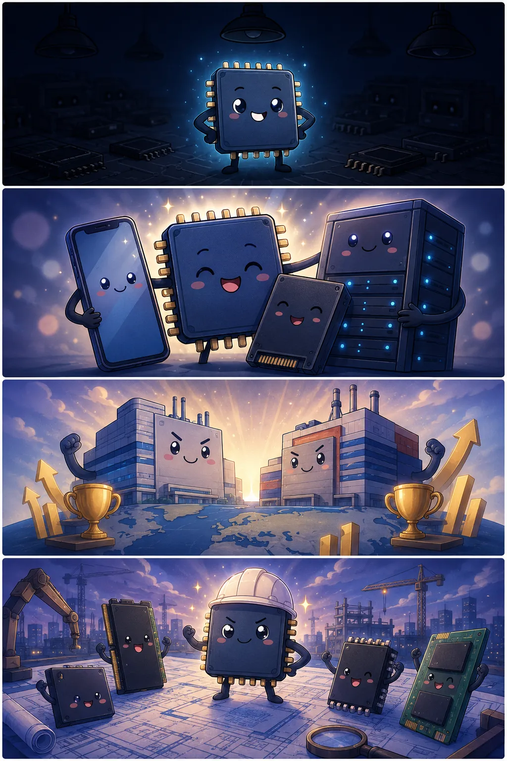 낸드플래시(NAND Flash) — 4컷 웹툰 설명